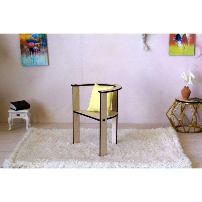 Miniature simple chair laser cut download file