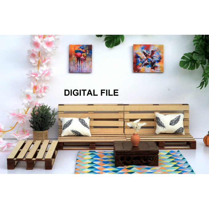 Miniature pallet bed digital file download kit 