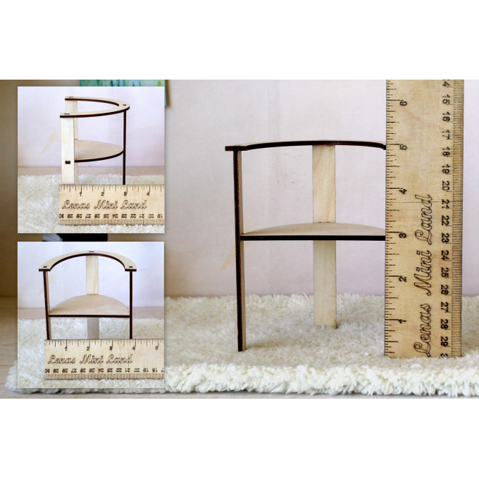 Miniature simple chair laser cut download file