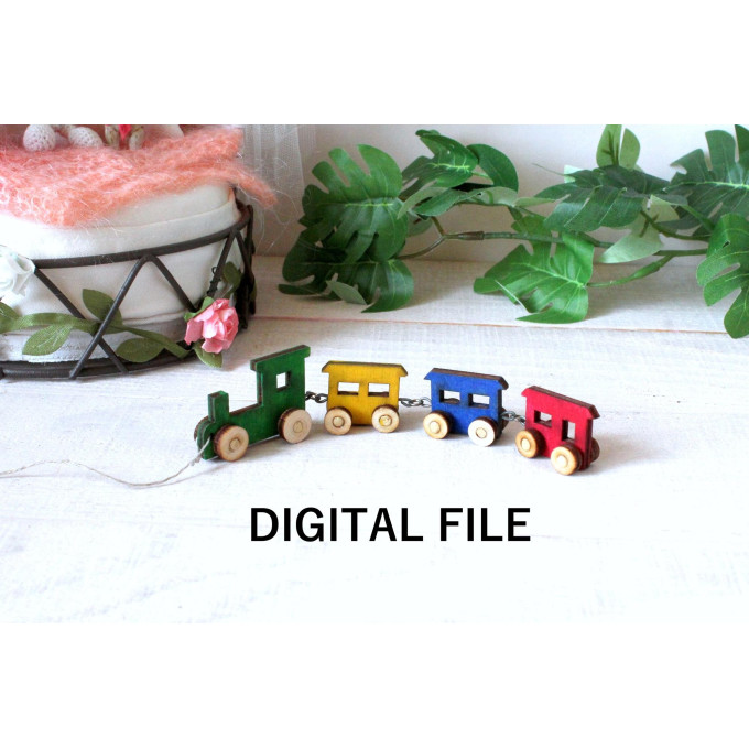 Miniature train, dollhouse nursery BJD doll toy digital 