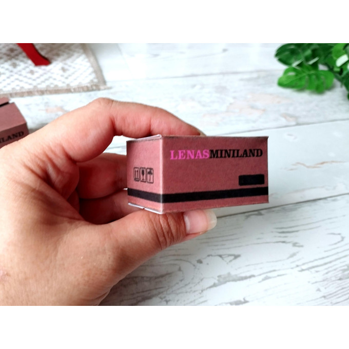 Miniature dollhouse printable box 3 sizes package post 