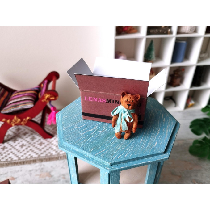 Miniature dollhouse printable box 3 sizes package post 