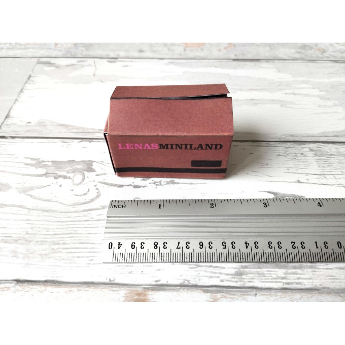 Miniature dollhouse printable box 3 sizes package post 