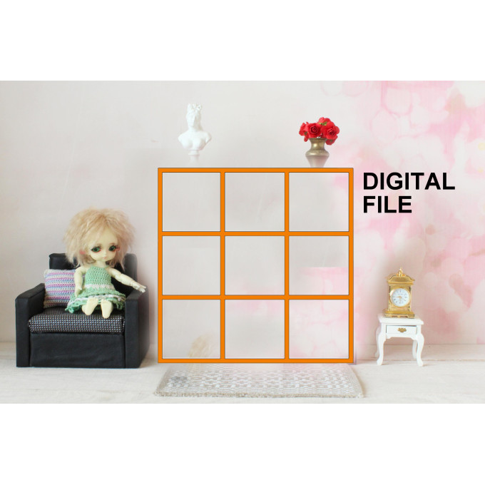 Miniature dollhouse drawer bookcase digital file 