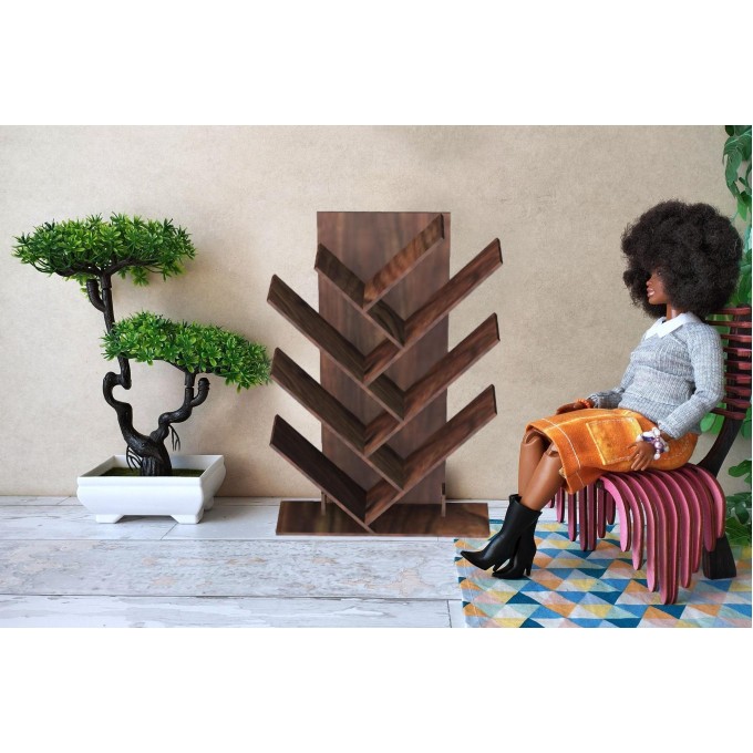 Miniature modern bookcase tree digital download