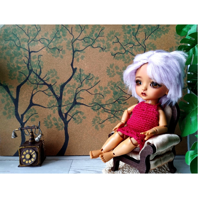 Gold miniature wallpaper digital download file, tree 