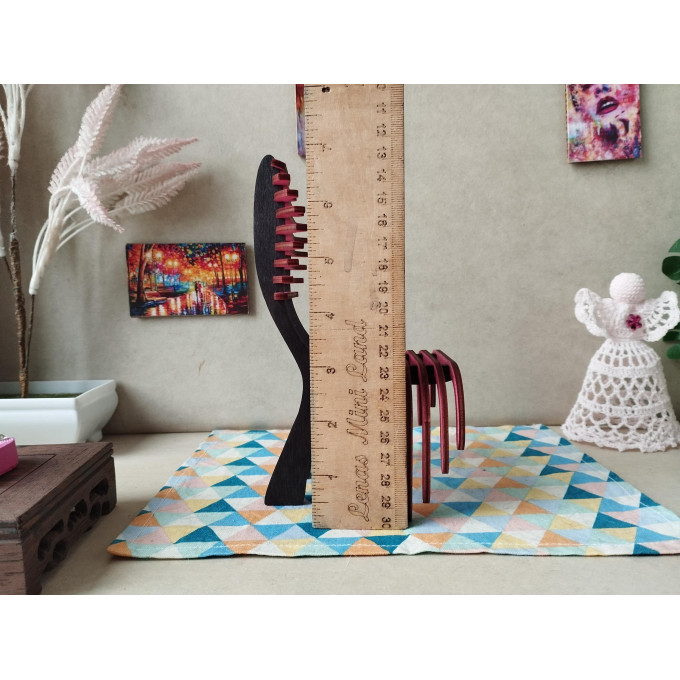 Miniature parametric chair digital file, modern