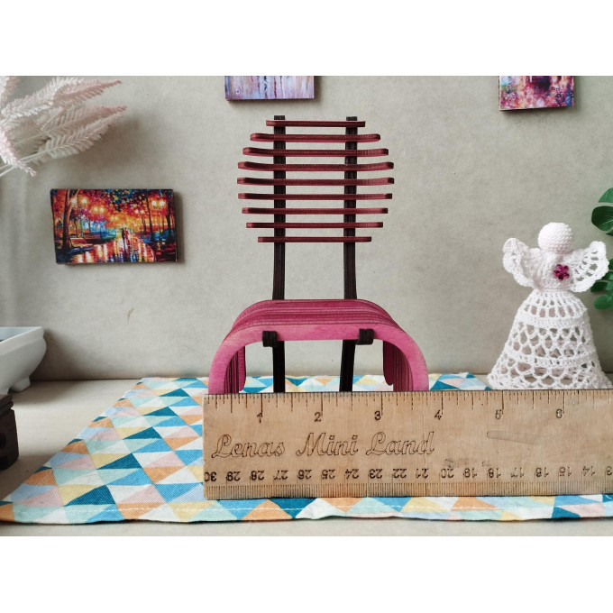 Miniature parametric chair digital file, modern