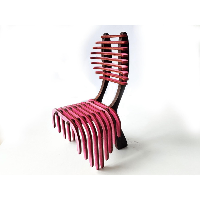 Miniature parametric chair digital file, modern