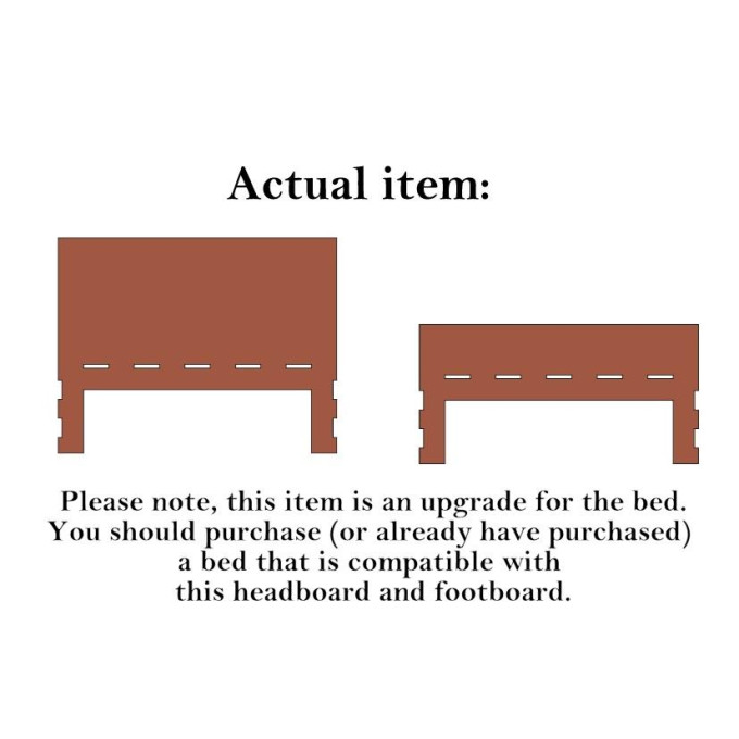 Upgrade set: headboard footboard basic for bed digital
