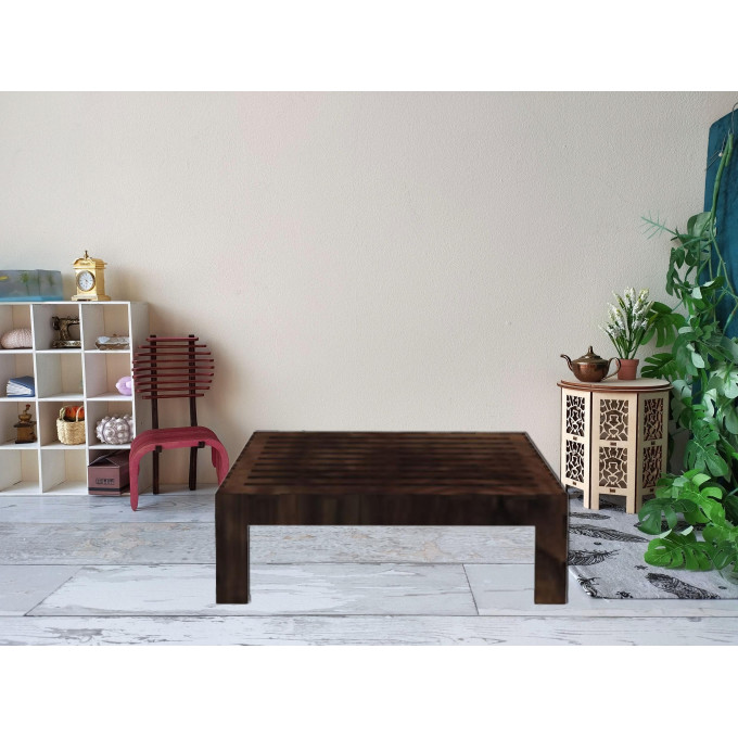 Miniature basic frame bed base digital file, dollhouse kit