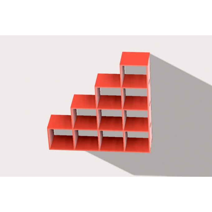 Miniature drawer stairs shape digital file. Doll