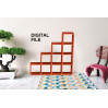 Miniature drawer stairs shape digital file. Doll