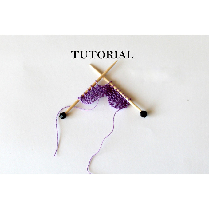 Miniature needles with knitting yarn tutorial PDF 