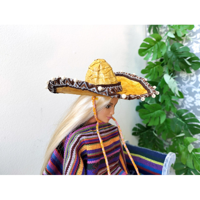 Miniature sombrero hat tutorial how to make BJD
