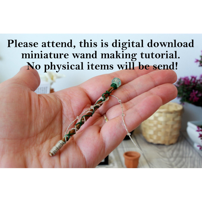 Miniature fairy wand making tutorial DIY, BJD doll magic
