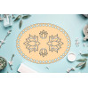 Basket base oval shape with lotus engraving digital file
