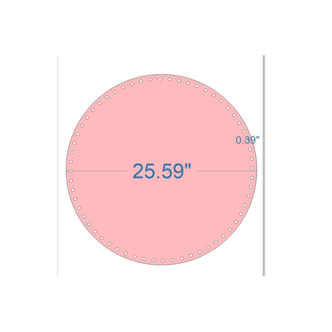 Round basket base 65 cm. 25 inch digital file, laser cut 