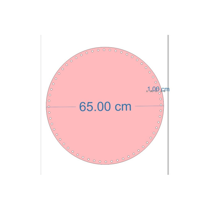 Round basket base 65 cm. 25 inch digital file, laser cut 