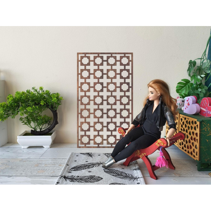 Dressing screen dollhouse miniature furniture partition 