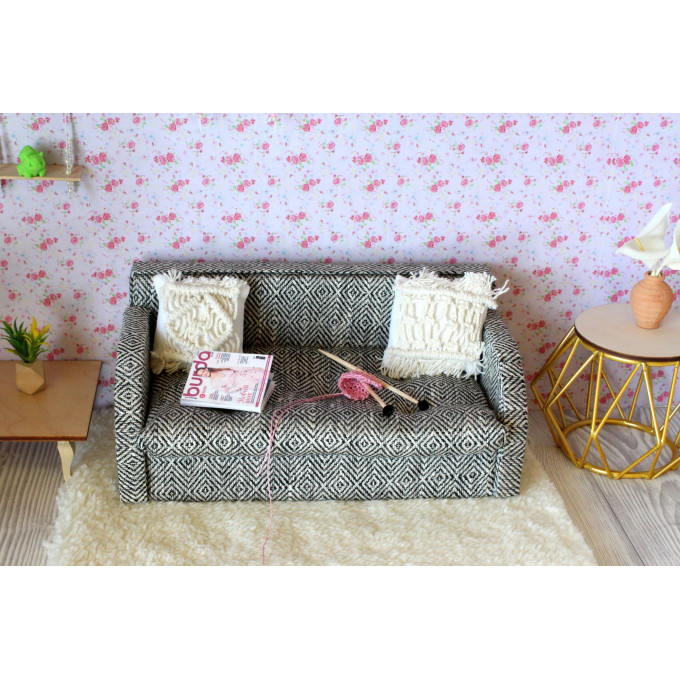 Miniature needles with knitting yarn tutorial PDF 