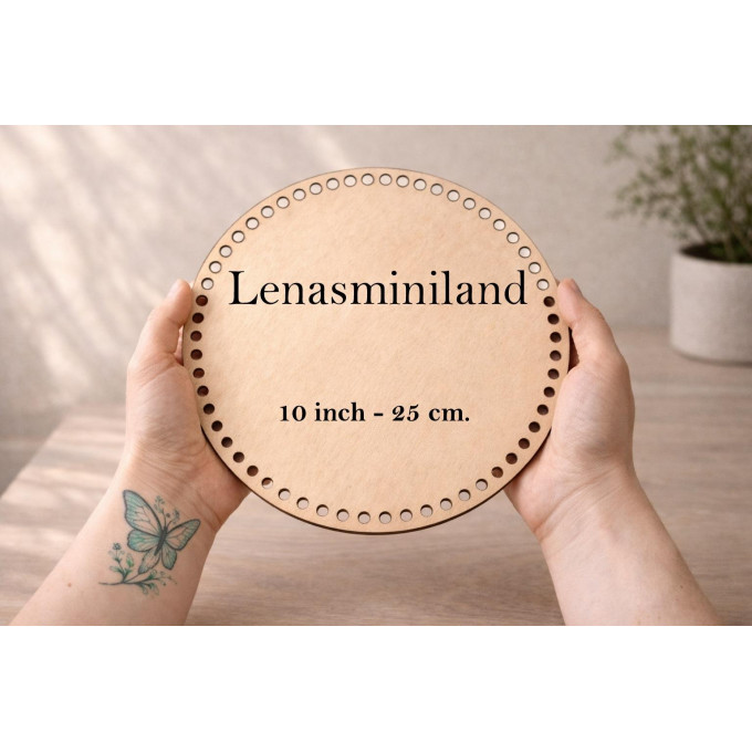 Basket base 10 inch 25 cm. digital file round craft 