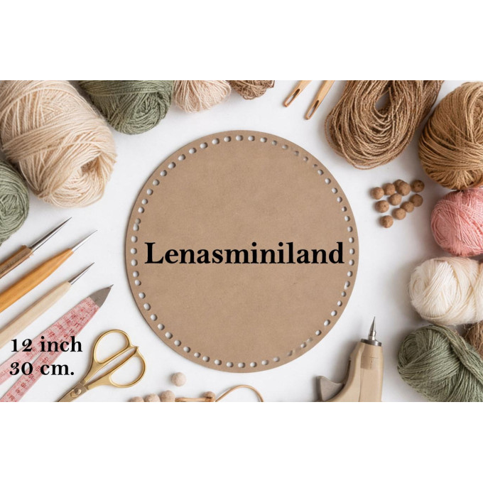 Basket base round 12 inch 30 cm digital file laser 