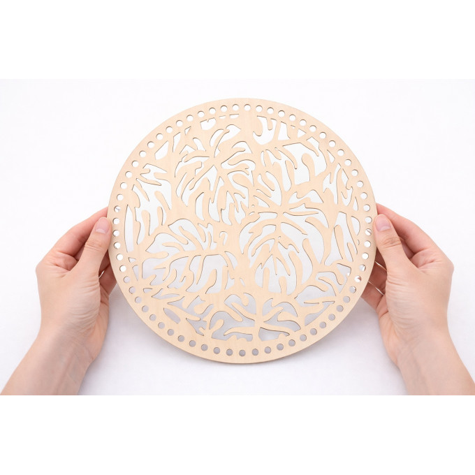 Basket base round monstera digital file 12 inch 