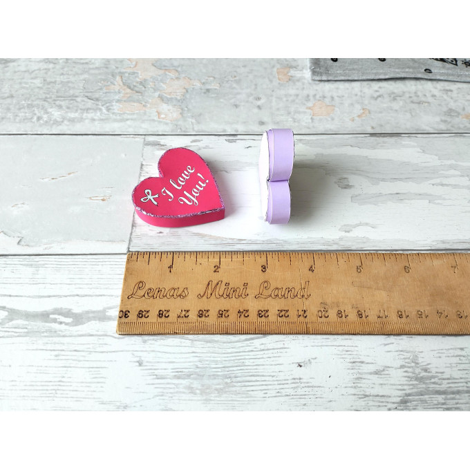 Miniature Valentine day candy box heart shape 