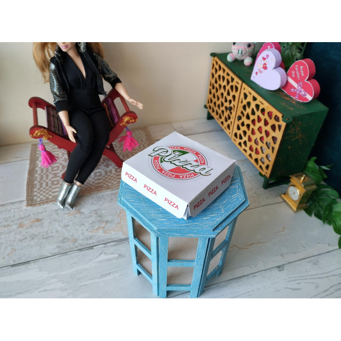 Miniature pizza box digital PDF file download doll