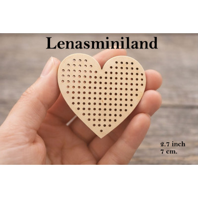 Embroidery base heart 7 cm