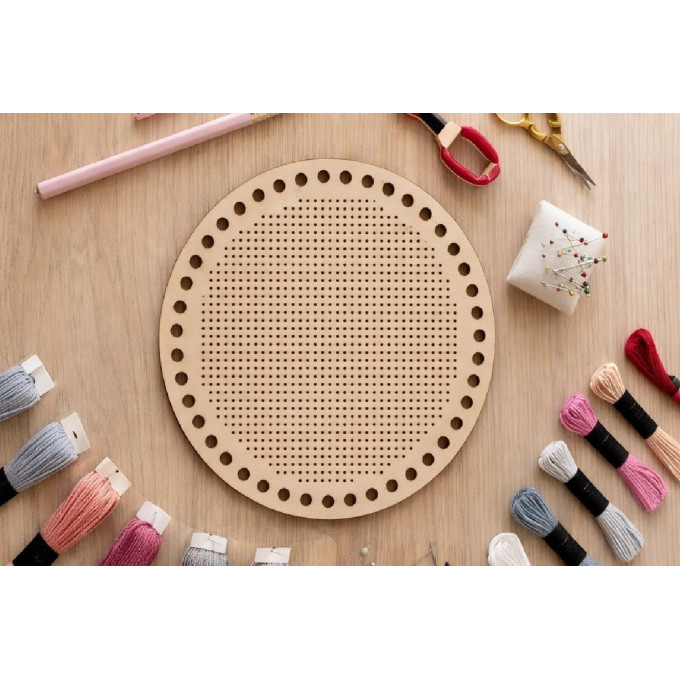 Cross stitch embroidery base round digital download