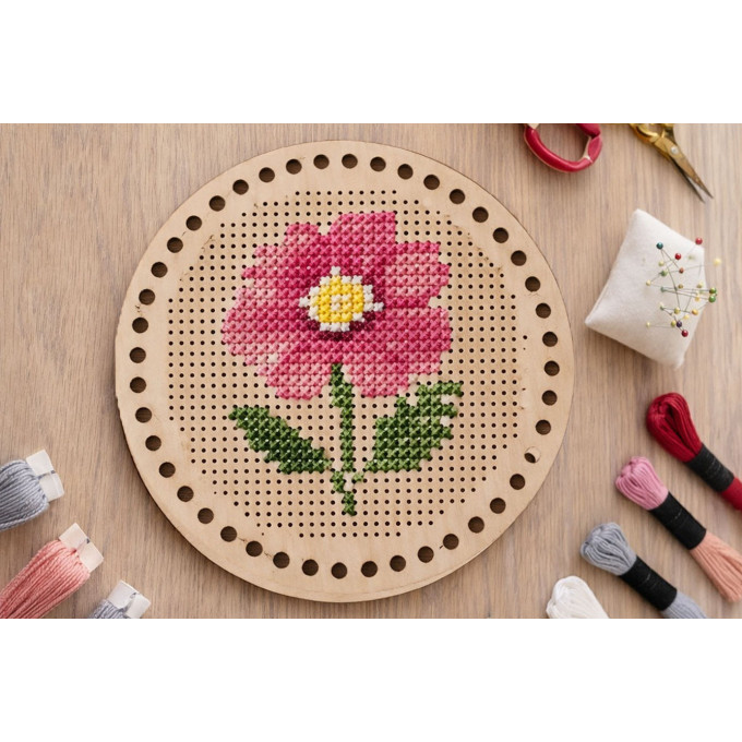 Cross stitch embroidery base round digital download