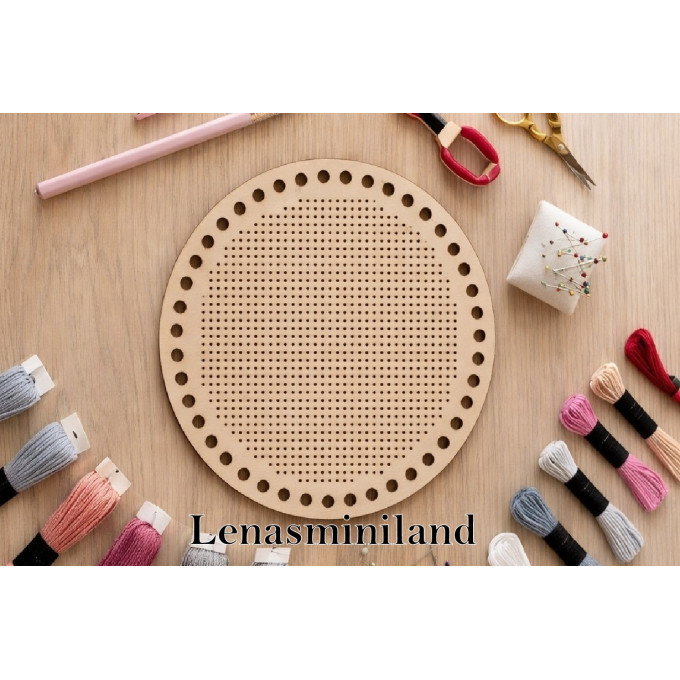 Cross stitch embroidery base round digital download