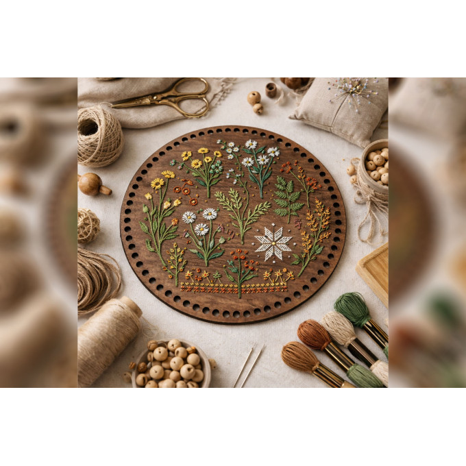 Cross stitch embroidery base 10 inch file plywood 