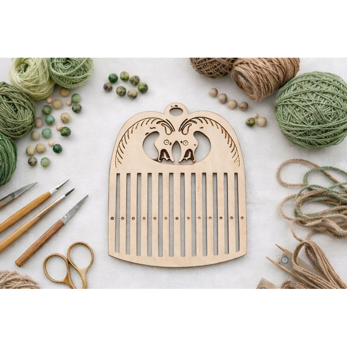 Rigid heddle loom with horse engraving digital file 