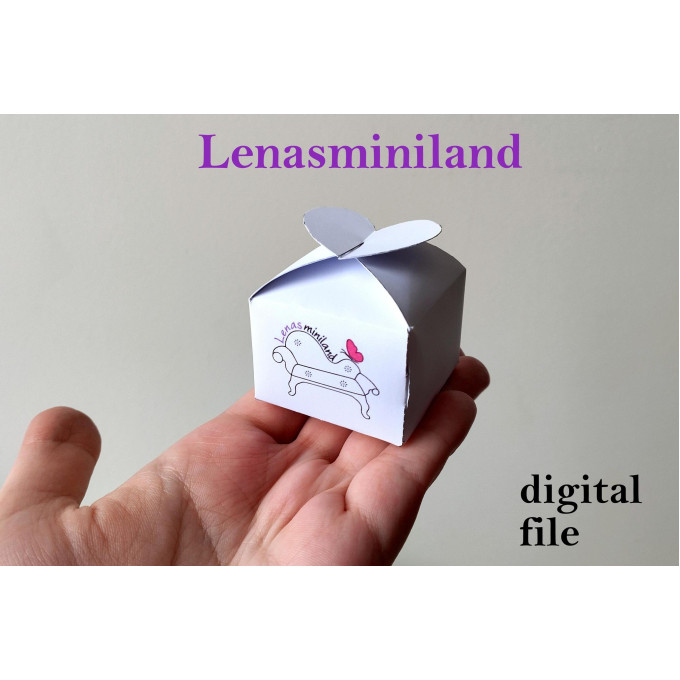 Miniature heart box digital file PDF download doll