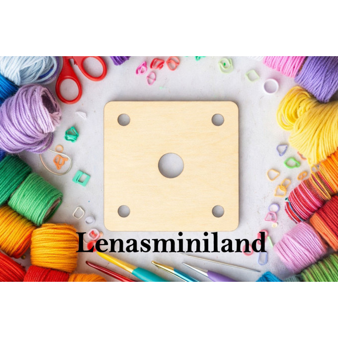 Weaving card granny square with holes digital file