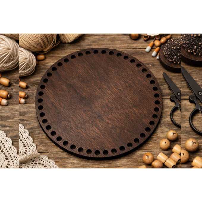 Round basket base 14 inch 35 cm laser cut digital