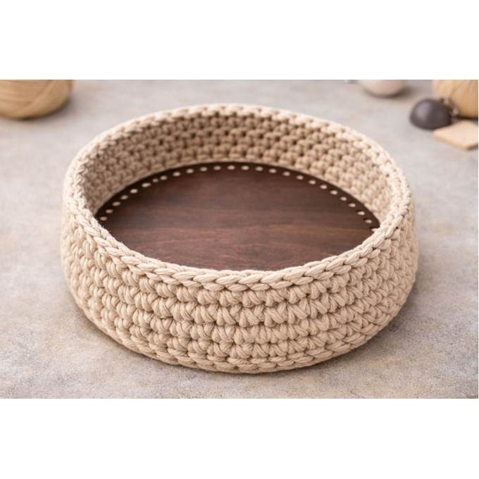 Basket base round 16 inch 40 cm digital file laser cut 