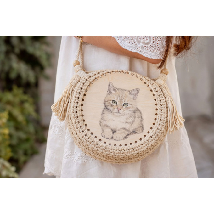 Basket base round 16 inch 40 cm digital file laser cut 