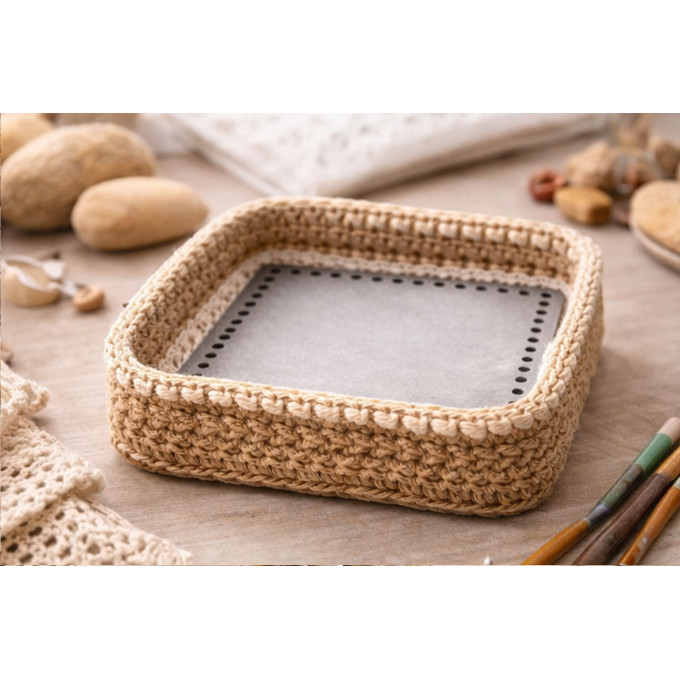 Square basket base 8 inch 20 cm bottom digital file 
