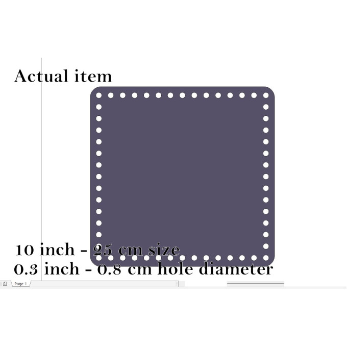 Basket base square shape 10 inch 25 cm laser cut file 