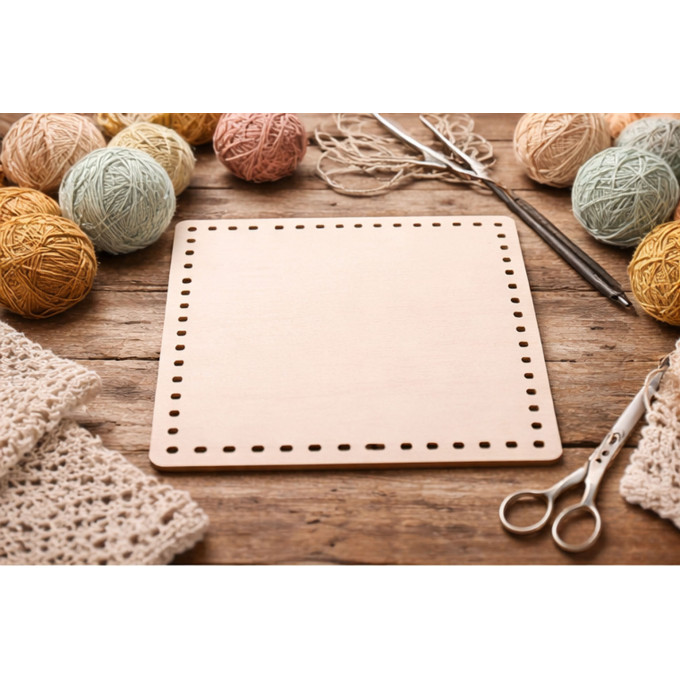 Basket base square shape 10 inch 25 cm laser cut file 