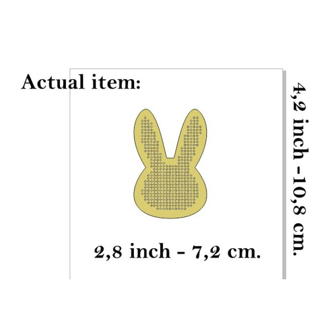 Easter bunny embroidery base digital file. Rabbit head