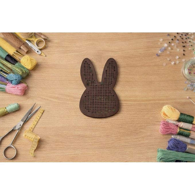 Easter bunny embroidery base digital file. Rabbit head