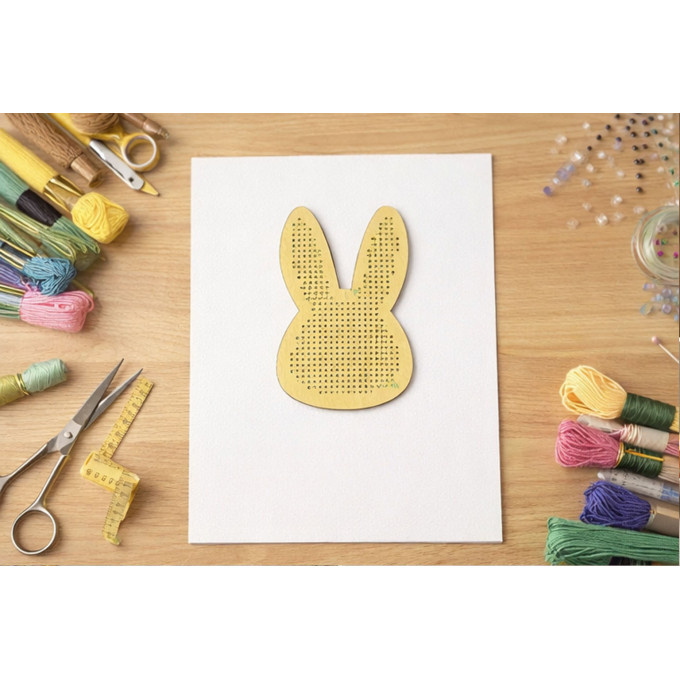 Easter bunny embroidery base digital file. Rabbit head