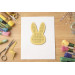 Easter bunny embroidery base digital file. Rabbit head