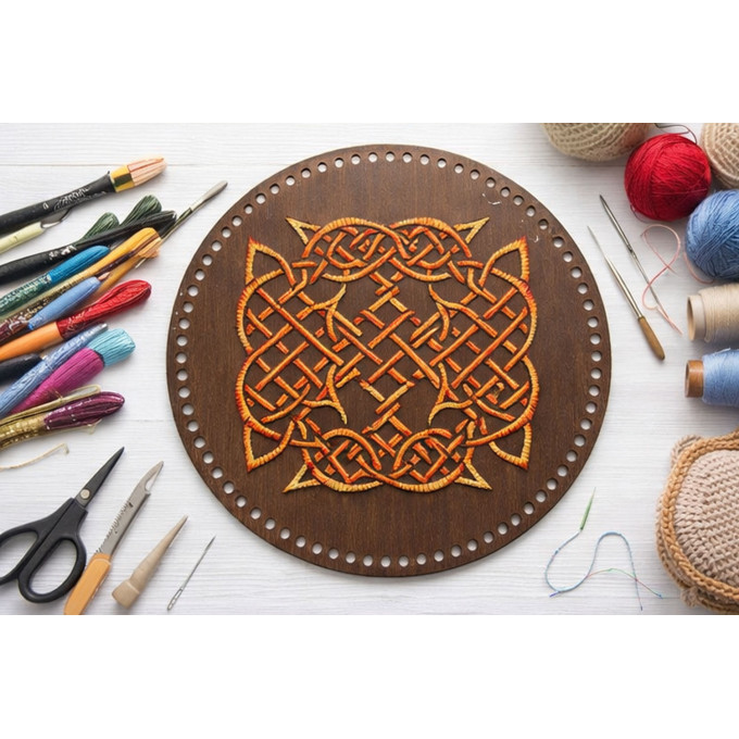 Embroidery base round 12 inch 30 cm digital file