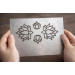 Laser cut lotus flower file, geometric vector template